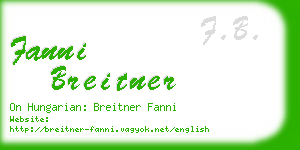 fanni breitner business card